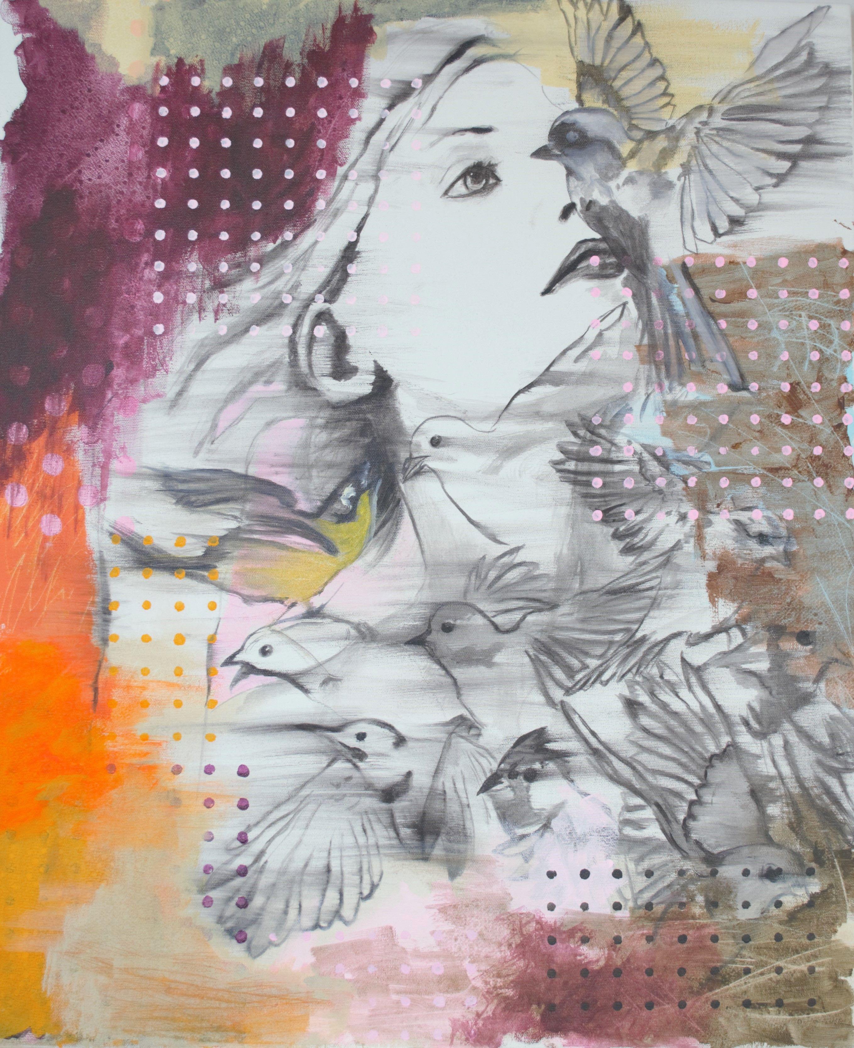 Invasione, tecnica mista su tela - Mixed Media Art di Nadia NL