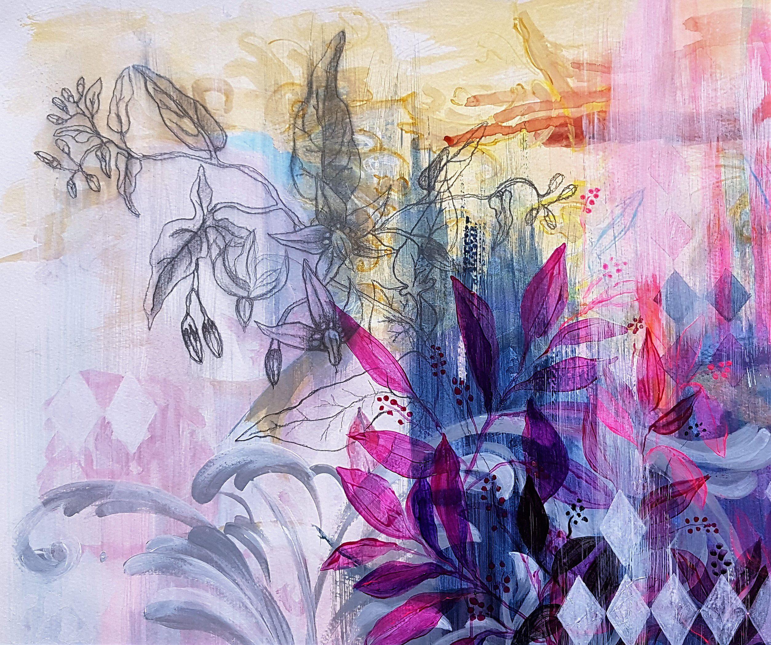 Solanum, Mixed Media on Paper - Other Art Style Mixed Media Art by Nadia NL