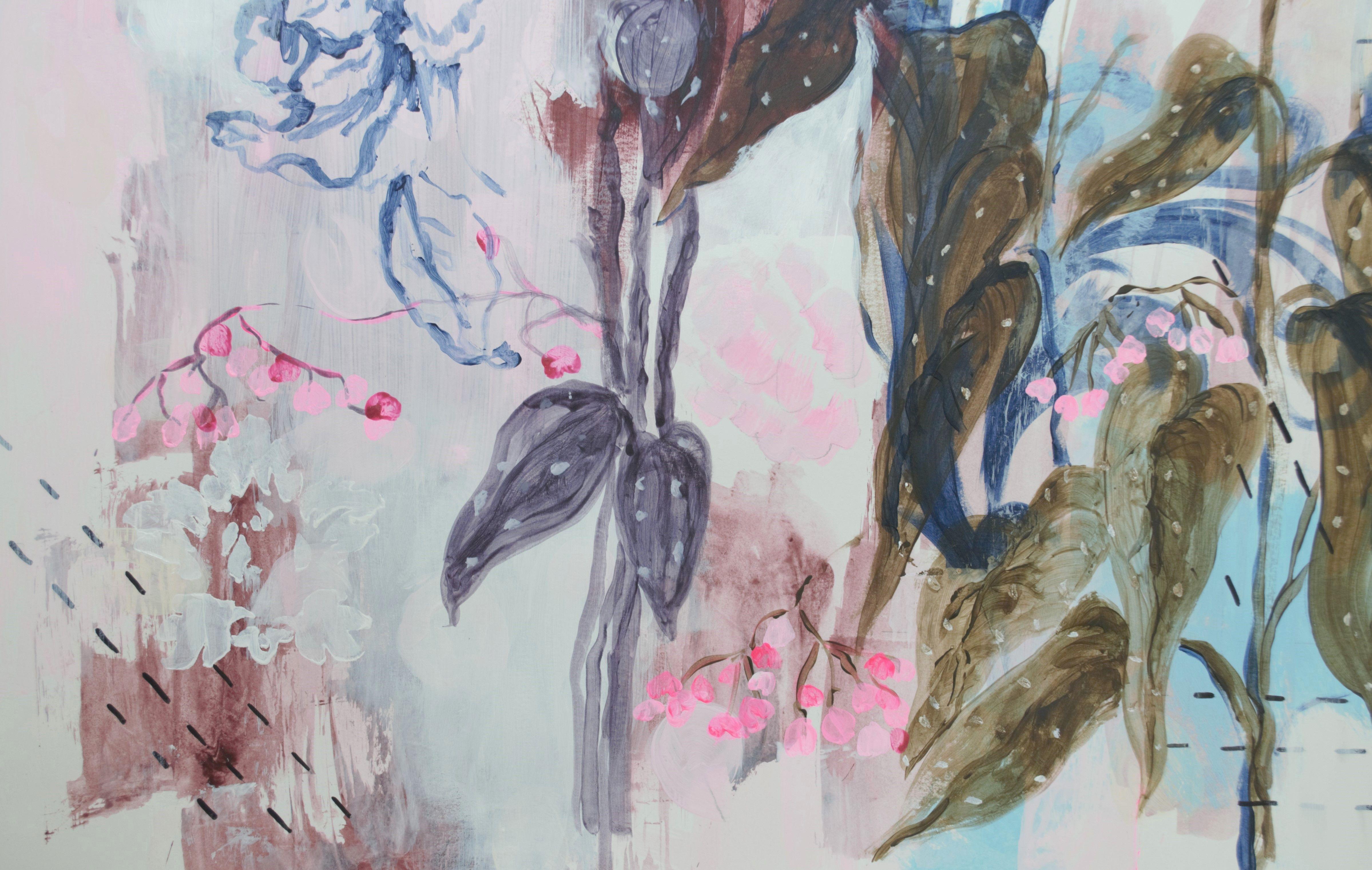 Begonia Maculata, Painting, Acrylic on Paper For Sale 3