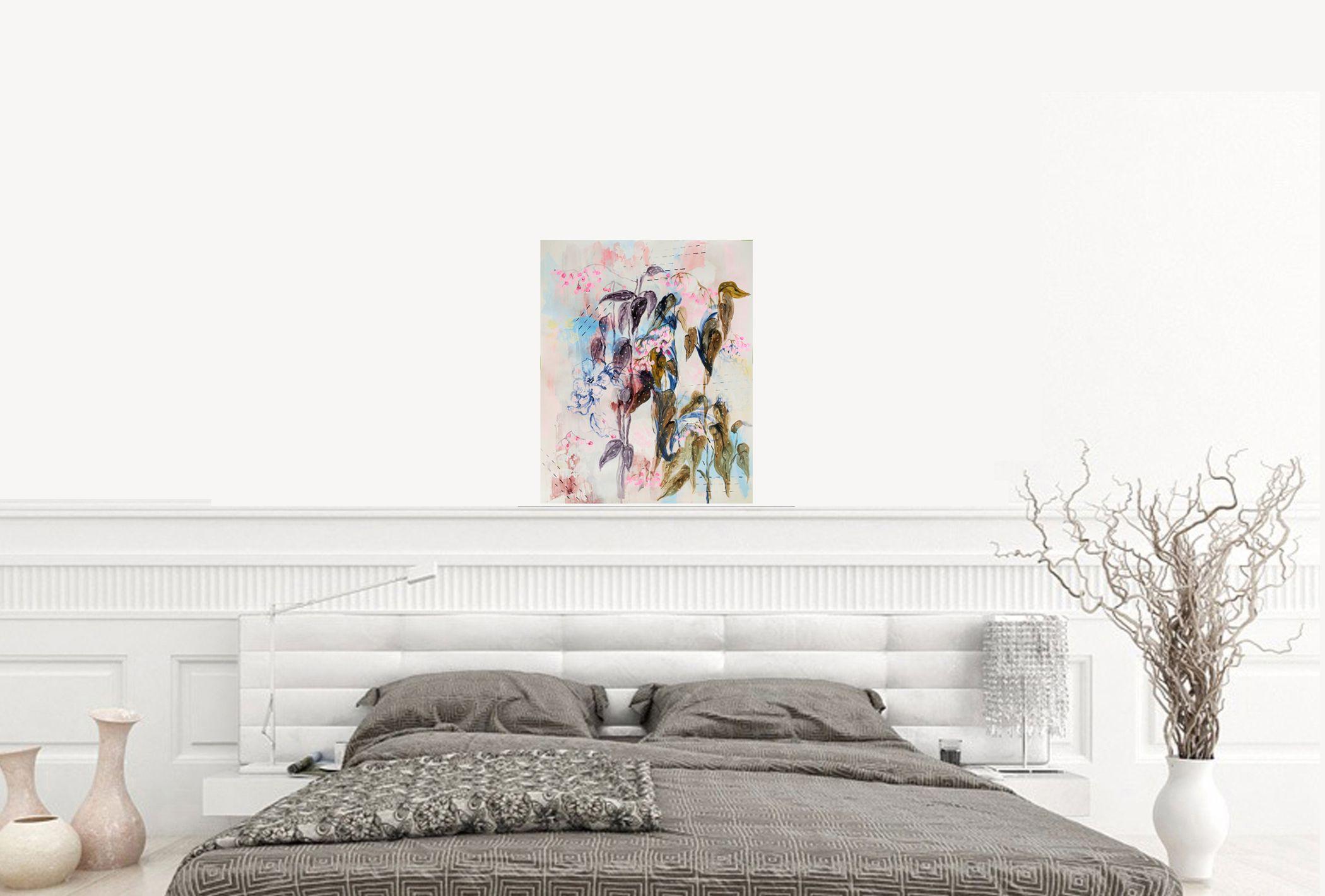 Begonia Maculata, Gemälde, Acryl auf Papier im Angebot 2