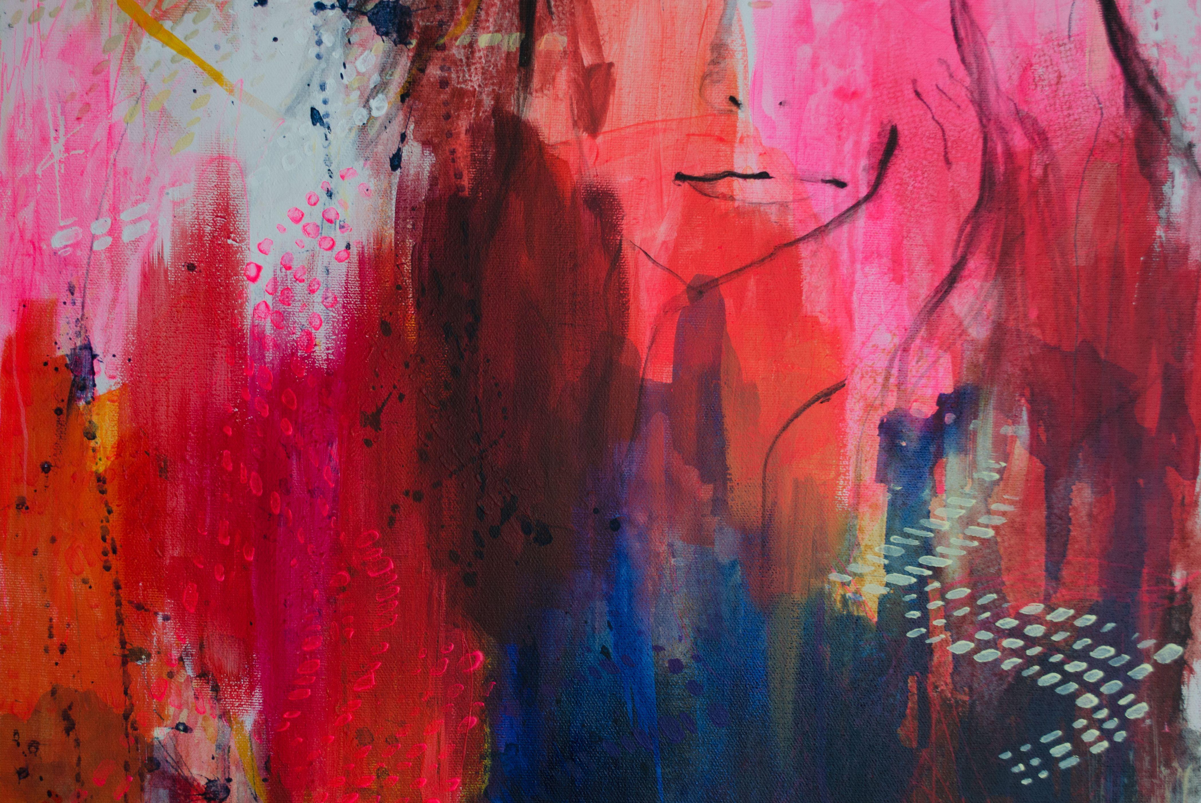 Titre : La complainte de l'oiseau    Peinture acrylique originale  Médium : Acrylique  Support : Toile tendue, bords sans agrafes, gesso acrylique au titane sans acide, prêt à être accroché  Taille : 24?x 18?x 1.1/2 ? ( 61 cm x 45.72 cm x 3.81 cm ) 