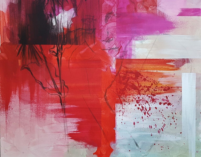 Nadia NL Blue Line, Painting, Acrylic on Canvas For Sale at 1stDibs