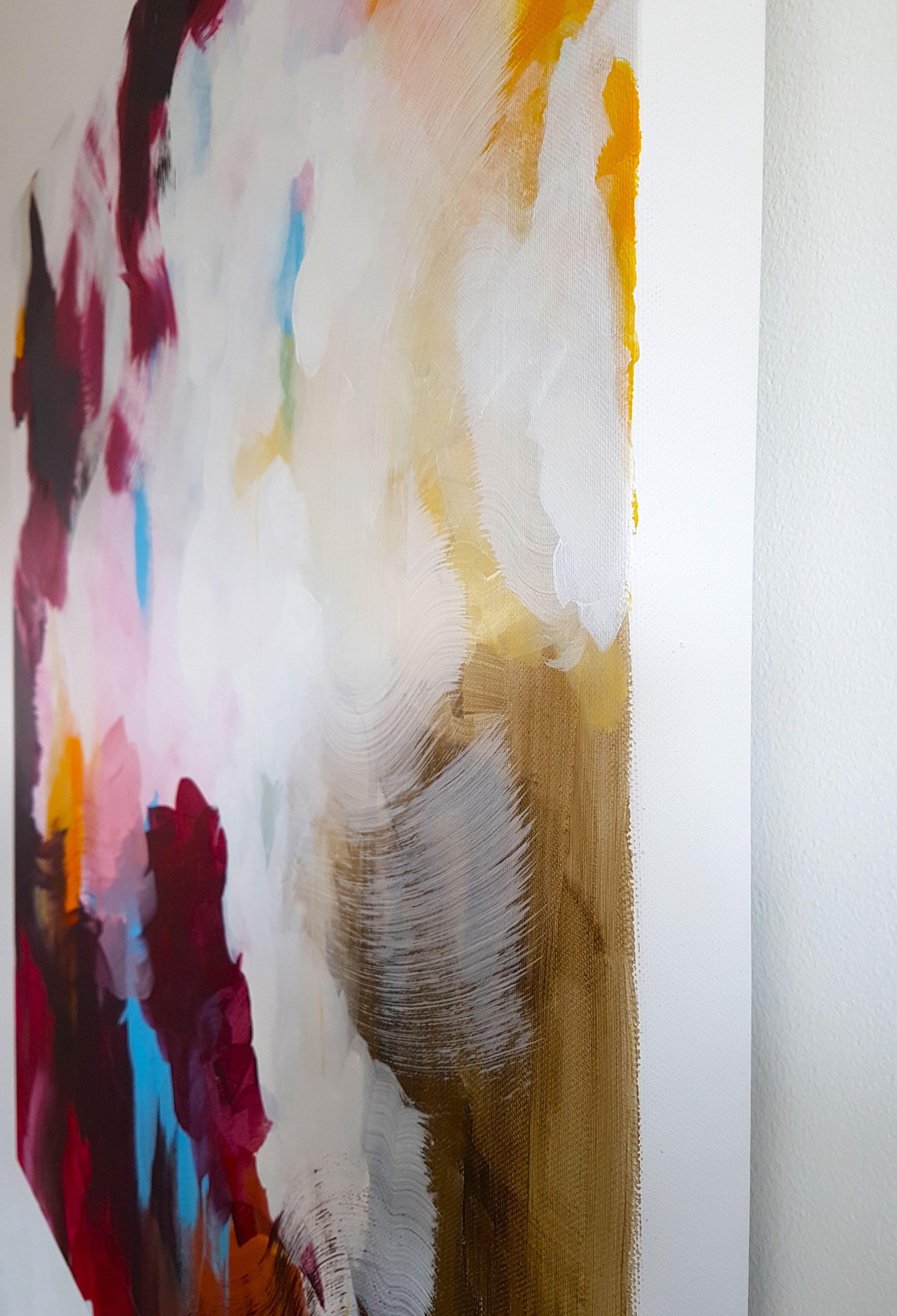 Borgoña, Pintura, Acrílico sobre lienzo - Painting Expresionismo abstracto de Nadia NL