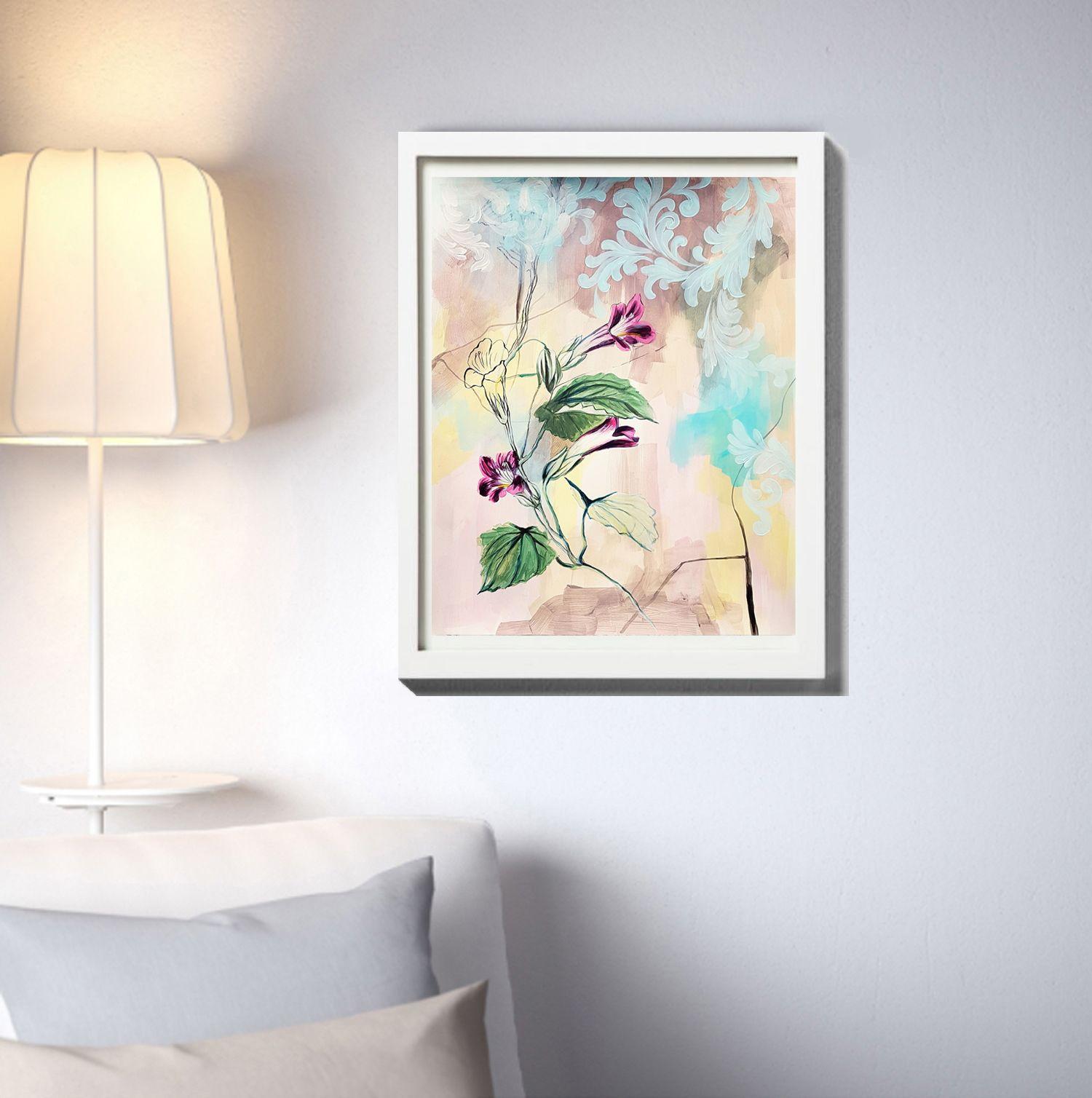 Pianta rampicante, Pittura, Acrilico su carta in vendita 1