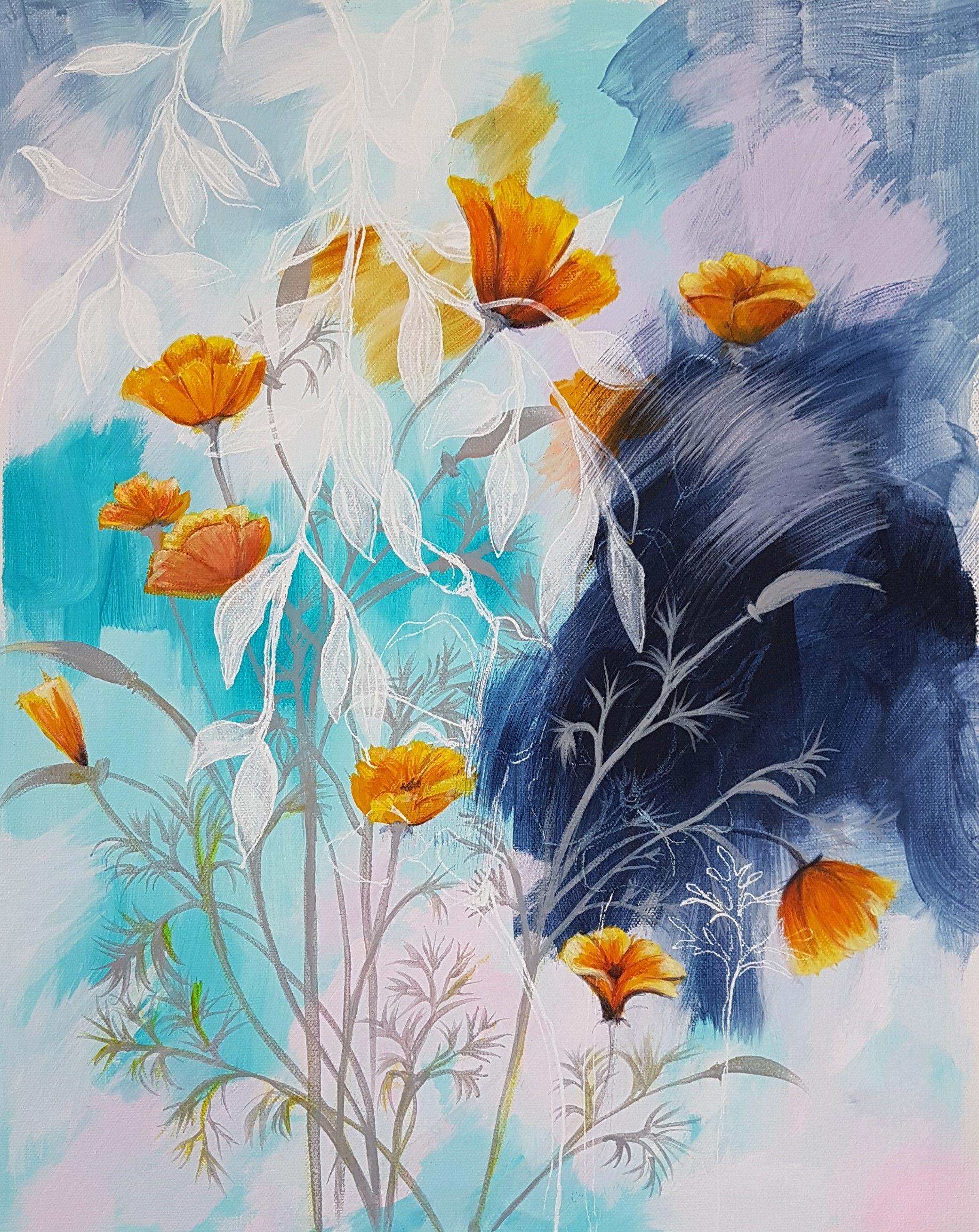 Verano sin fin, Pintura, Acrílico sobre lienzo - Painting de Nadia NL