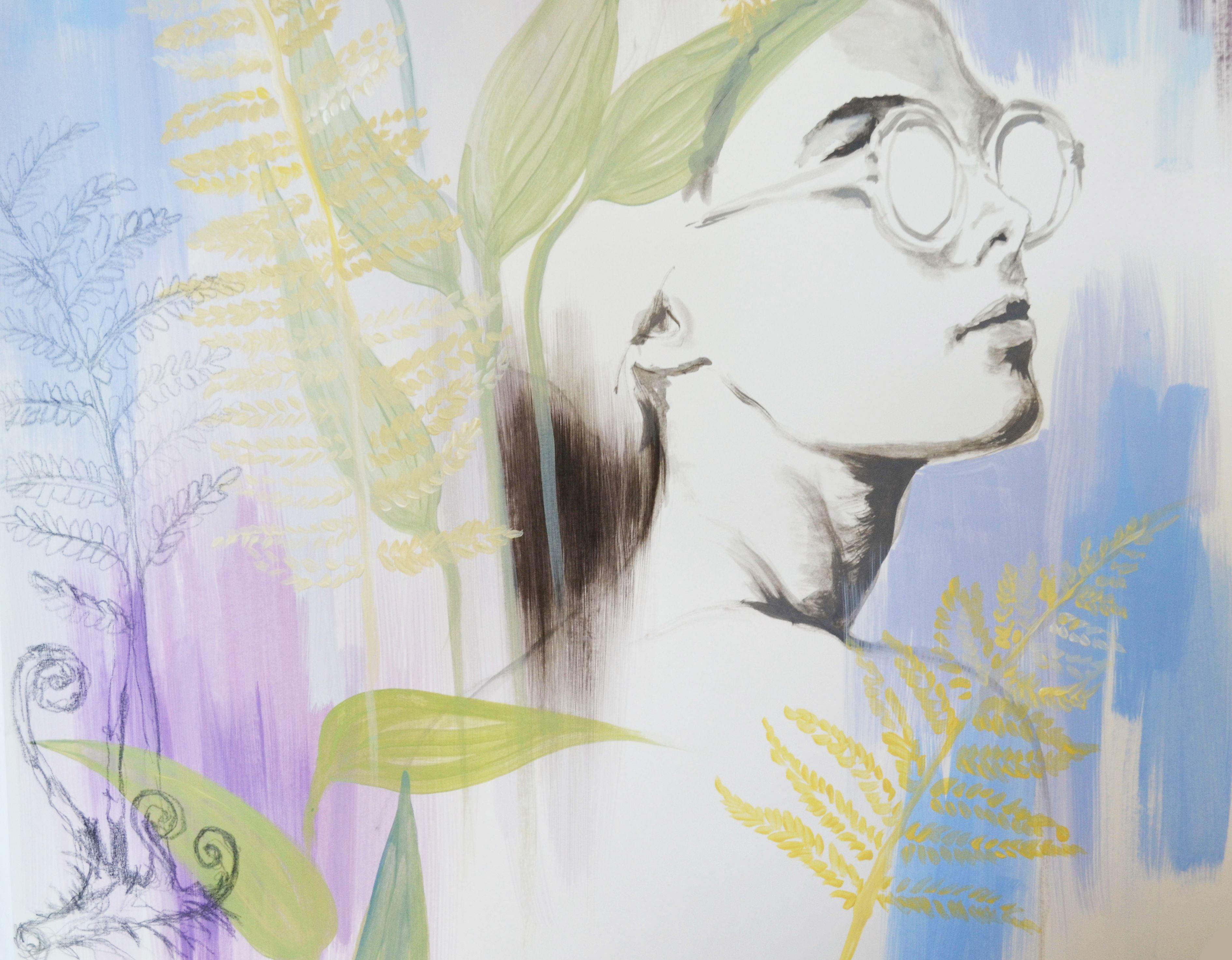 Helecho, Pintura, Acrílico sobre papel - Painting Realista de Nadia NL
