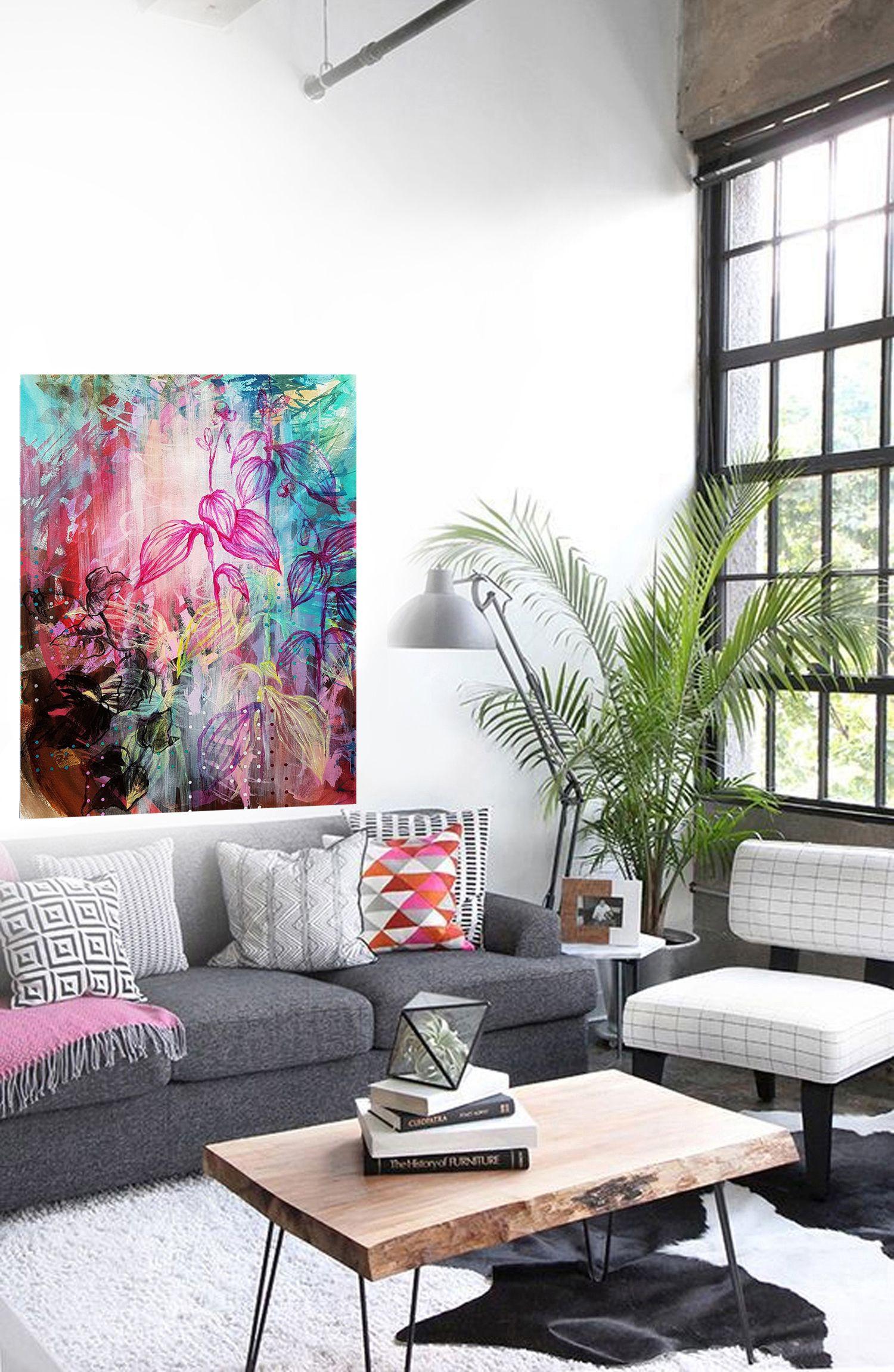 Angolo di giardino, Pittura, Acrilico su carta - Painting Contemporaneo di Nadia NL