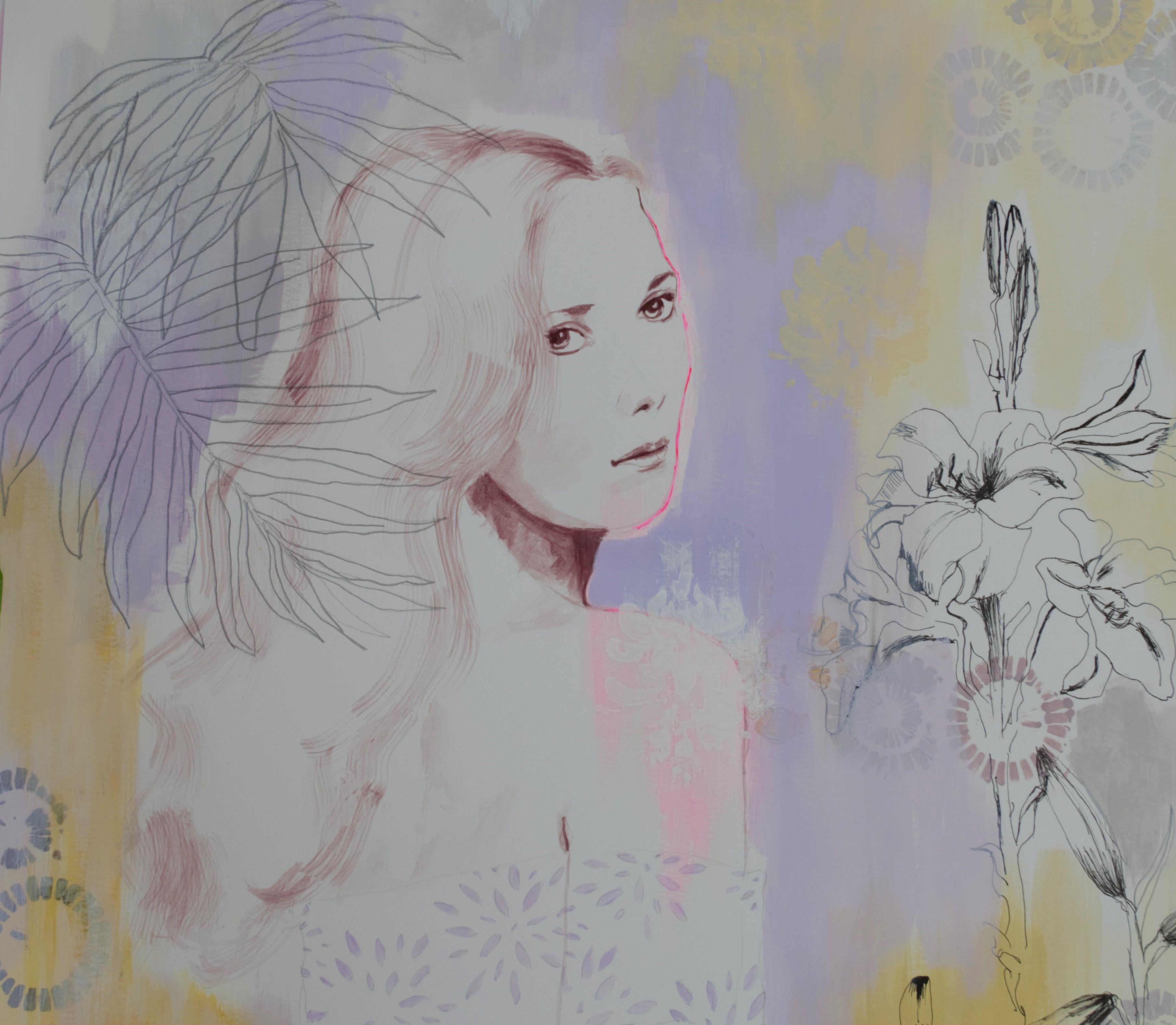 Lirio, Pintura, Acrílico sobre papel - Painting Contemporáneo de Nadia NL