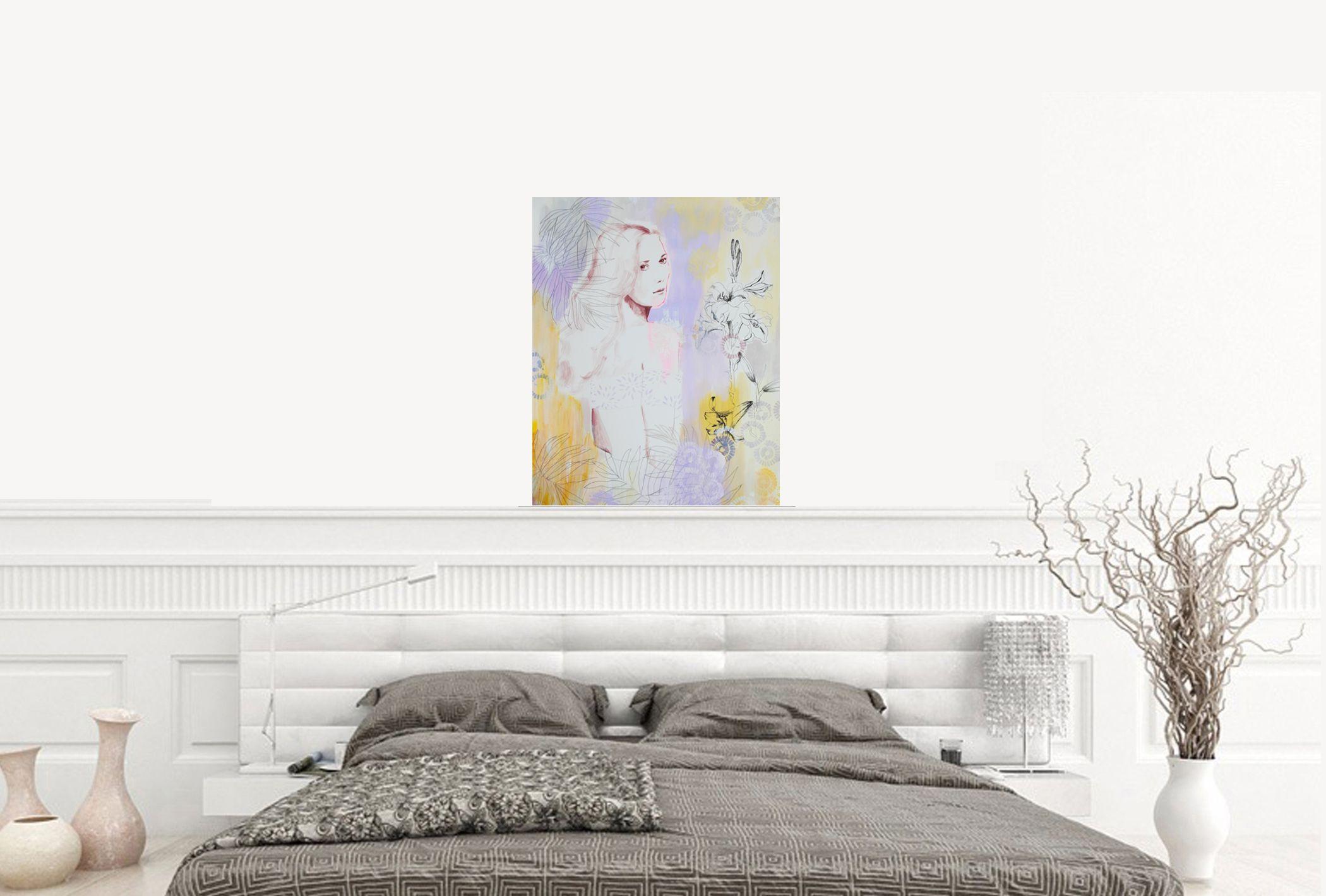 Lirio, Pintura, Acrílico sobre papel en venta 1