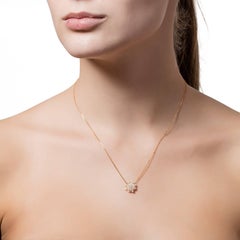 Nadine Aysoy Petite Tsarina 18 Karat Yellow Gold and Diamond Necklace