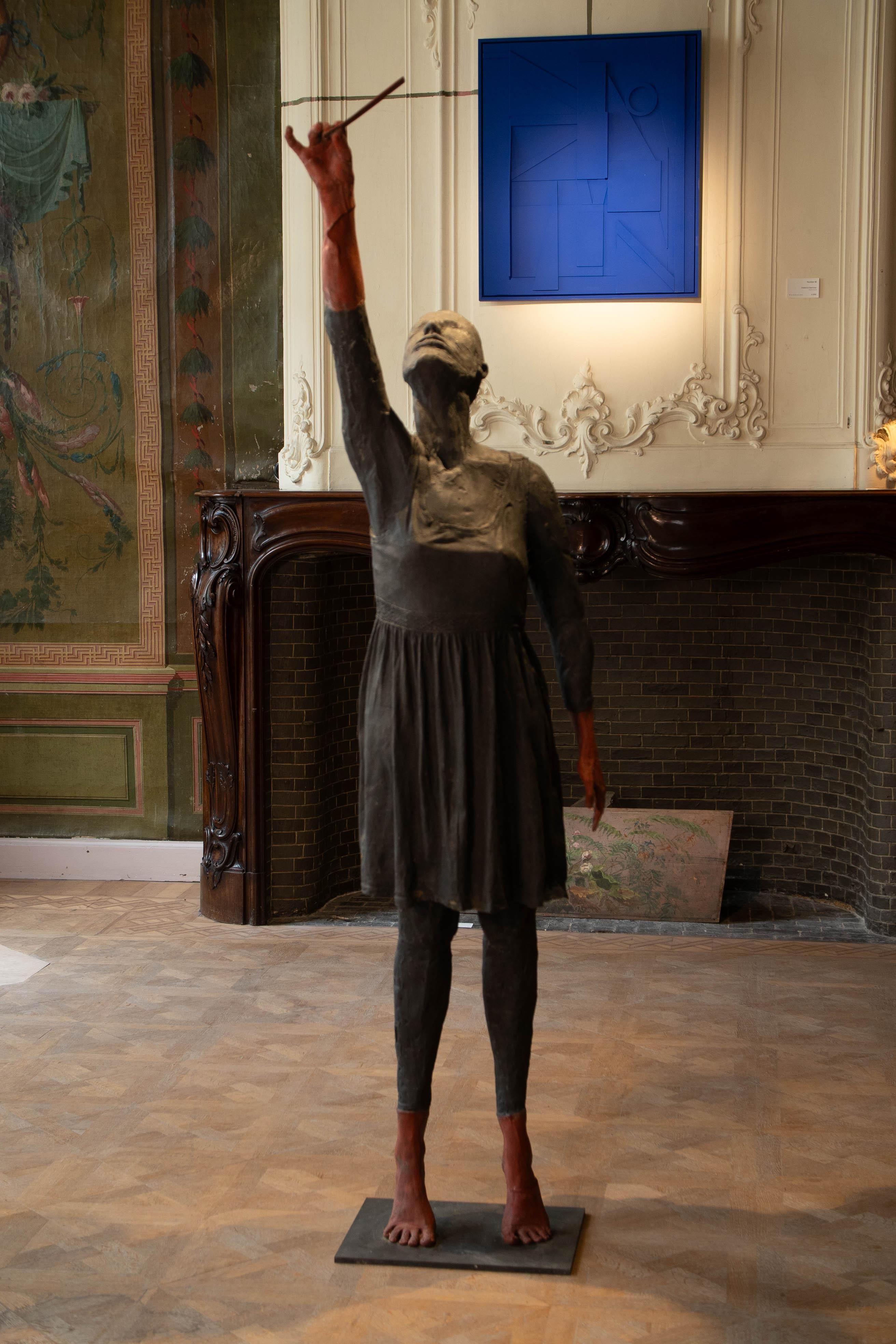Bronze life-size statue of a woman standing, called 'Red Right Hand' For Sale 5
