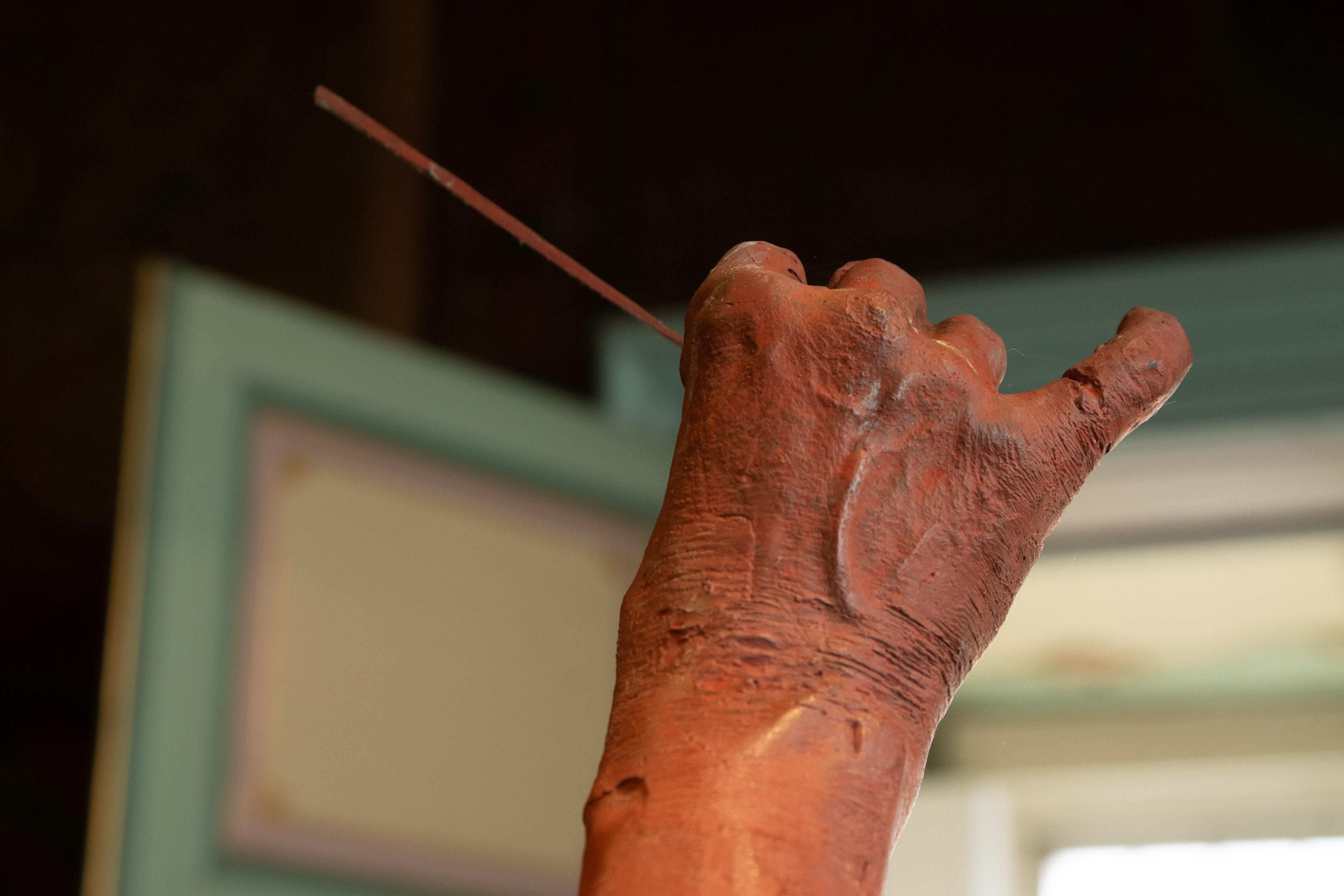 Bronze life-size statue of a woman standing, called 'Red Right Hand' For Sale 6