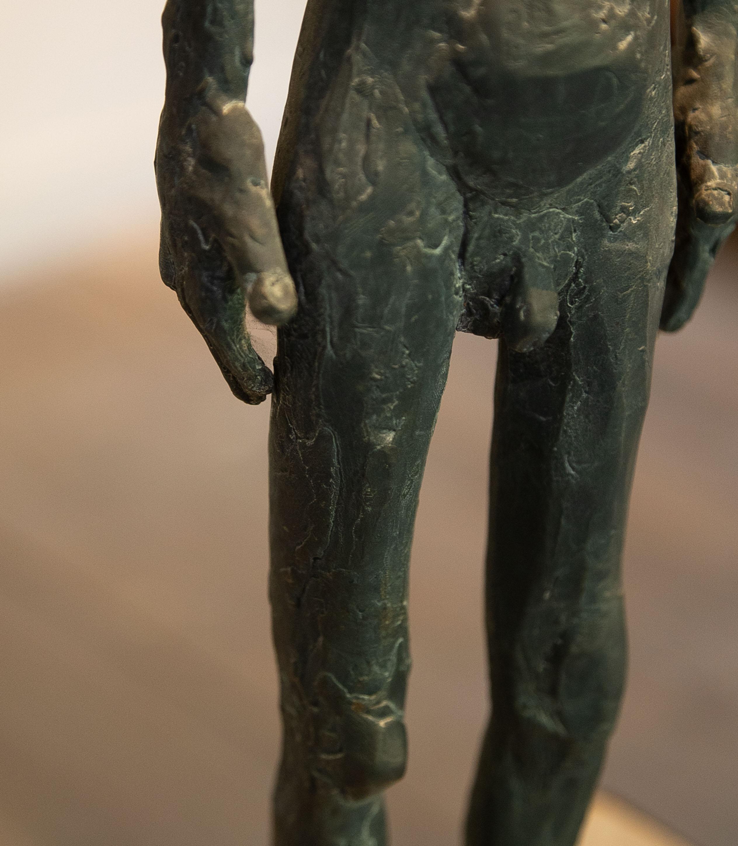 Bronze sculpture of a man standing, called 'At that time' For Sale 3