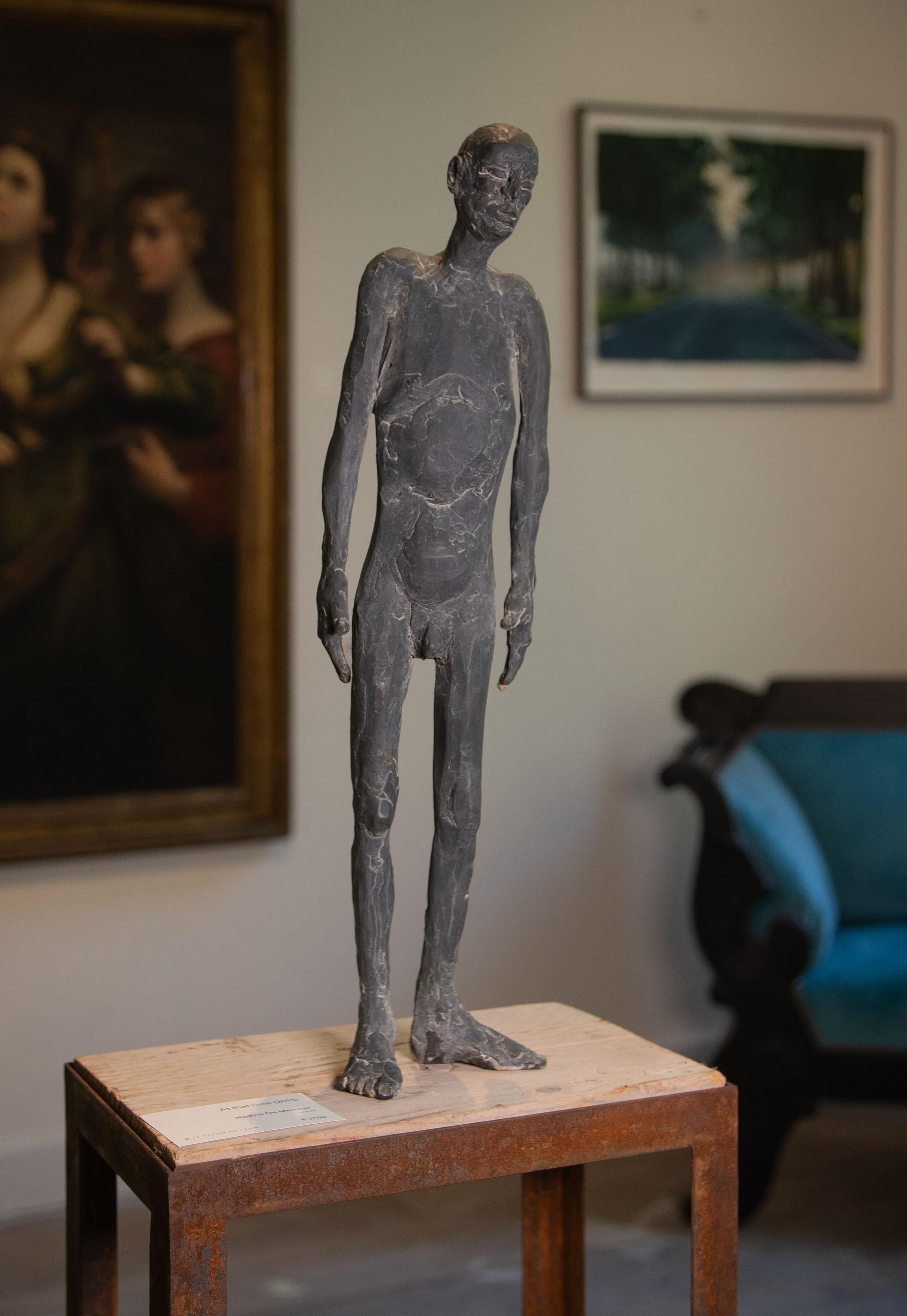 Bronze sculpture of a man standing, called 'At that time' For Sale 4
