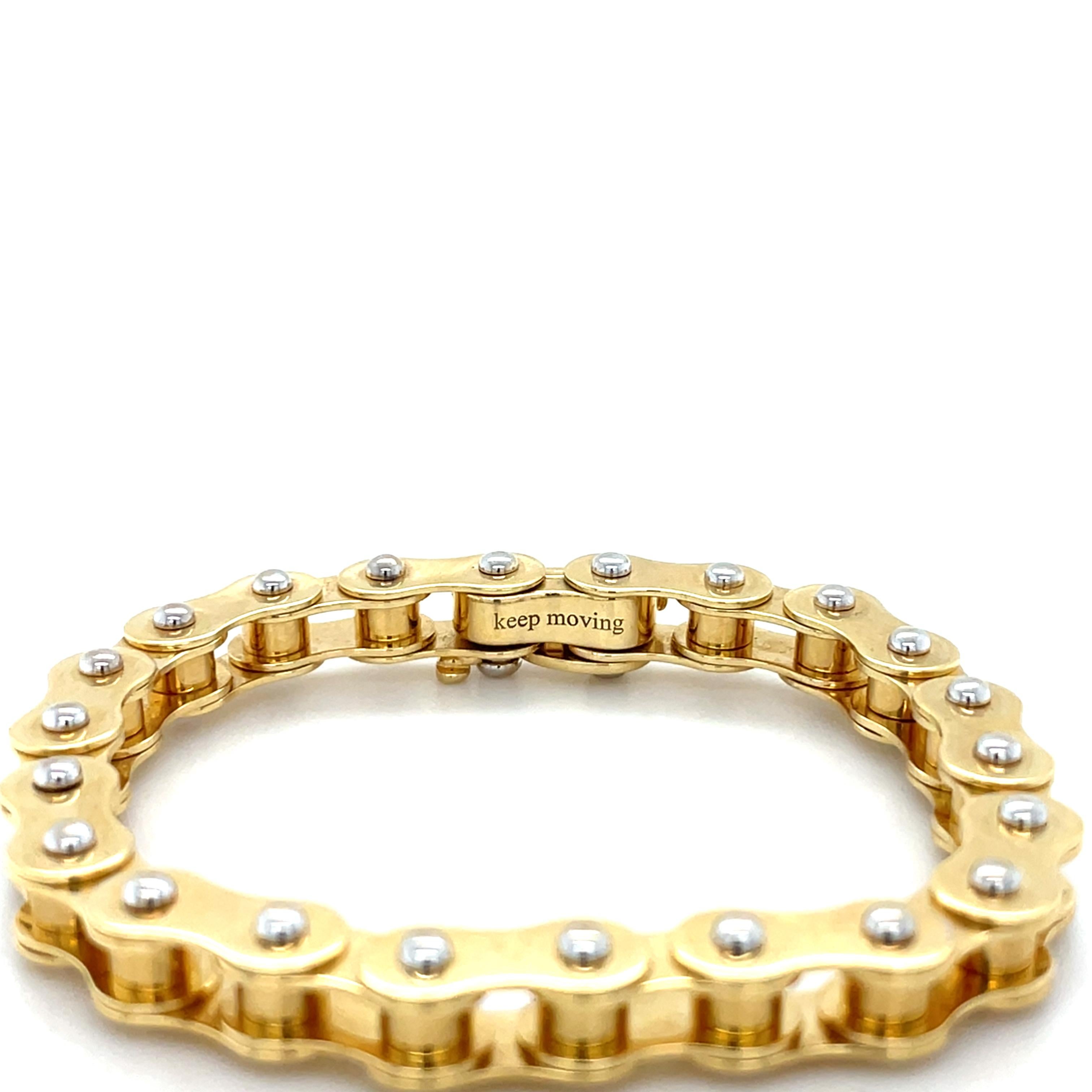 Contemporaneo Nadine Ghosn, Bracciale a catena Lifestyle in oro bicolore 18 carati in vendita