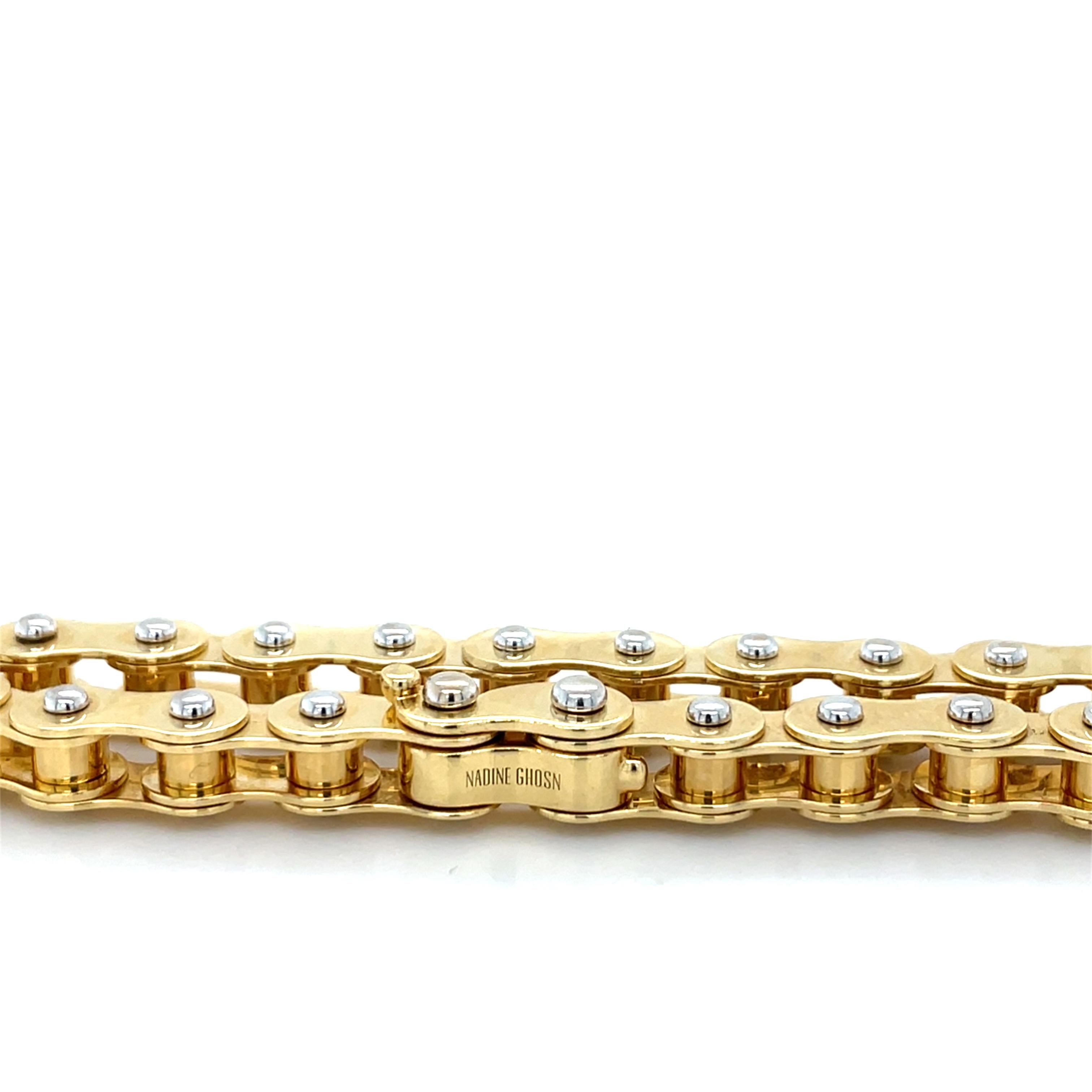 Donna Nadine Ghosn, Bracciale a catena Lifestyle in oro bicolore 18 carati in vendita