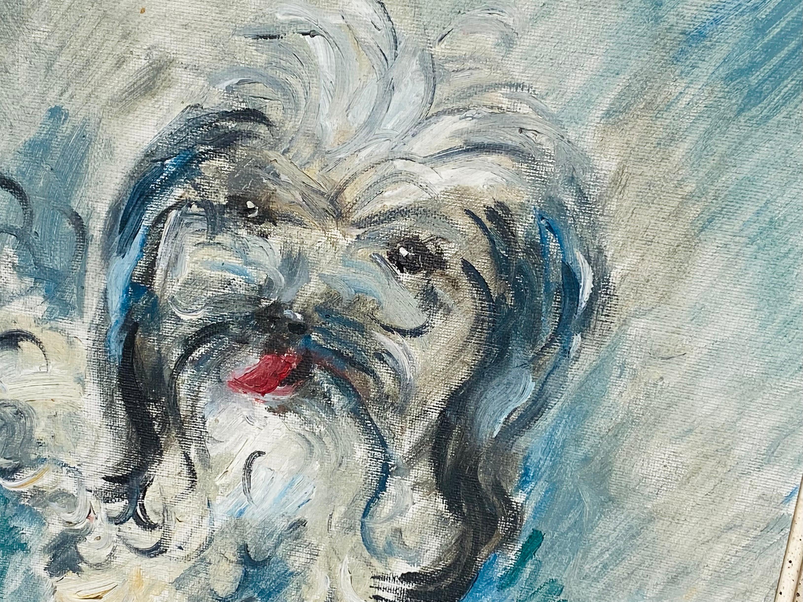 impressionist dog painting