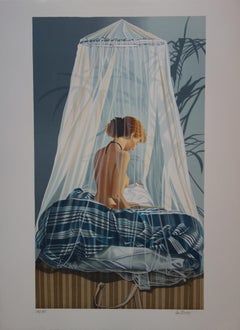 Undressed on the Bed - Lithographie originale signée de la main de l'artiste