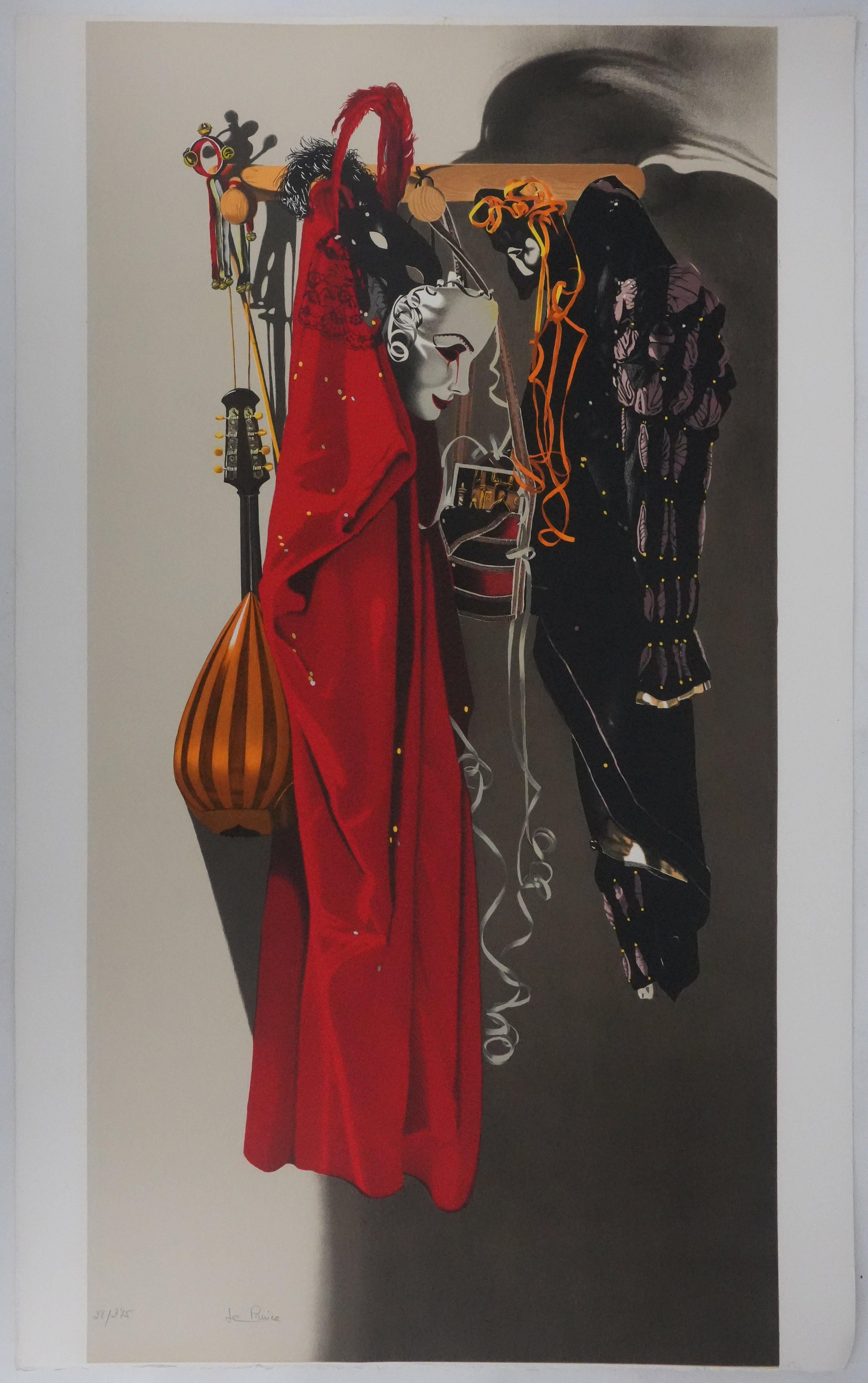 Nadine Le Prince Figurative Print - Venetian Costumes - Original handsigned lithograph