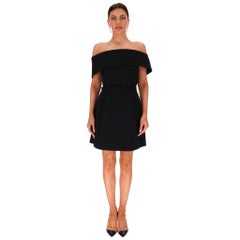 Nadine Merabi Off-The-Shoulder Belted Crepe Mini Dress