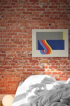 1972 "Rainbow Swirl" Silkscreen Abstract on Paper Nadine Prado