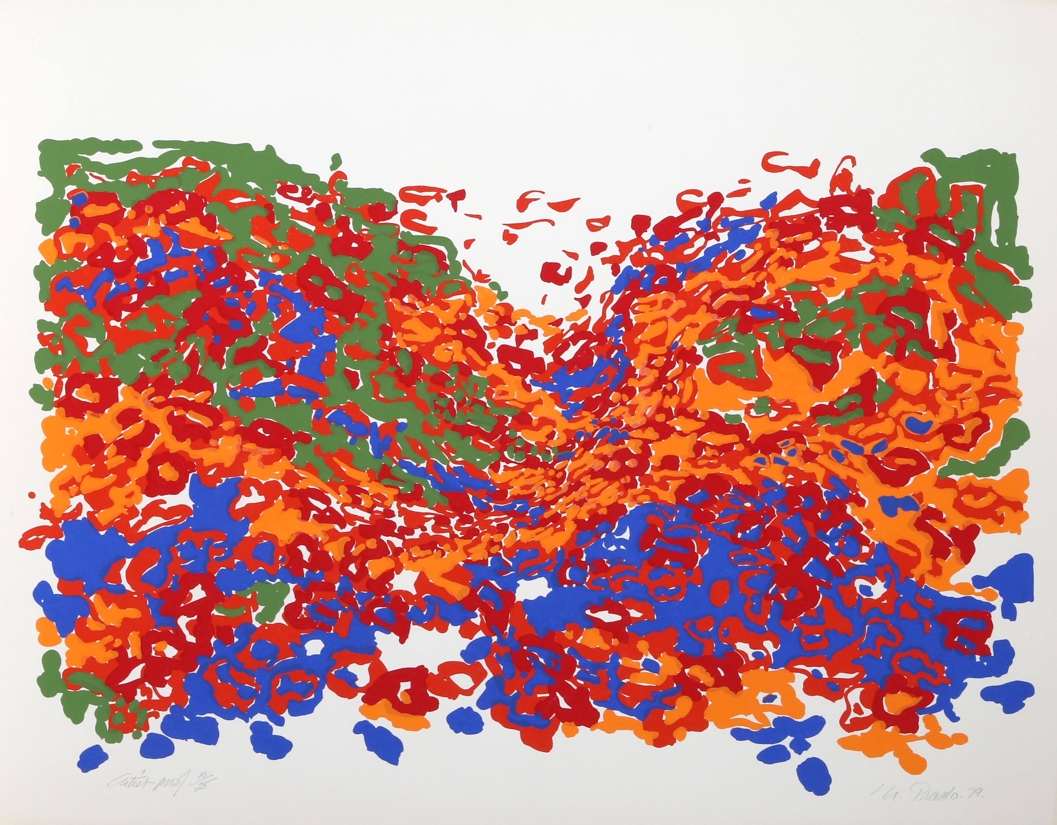Floral Landscape, Silkscreen by Nadine Prado
