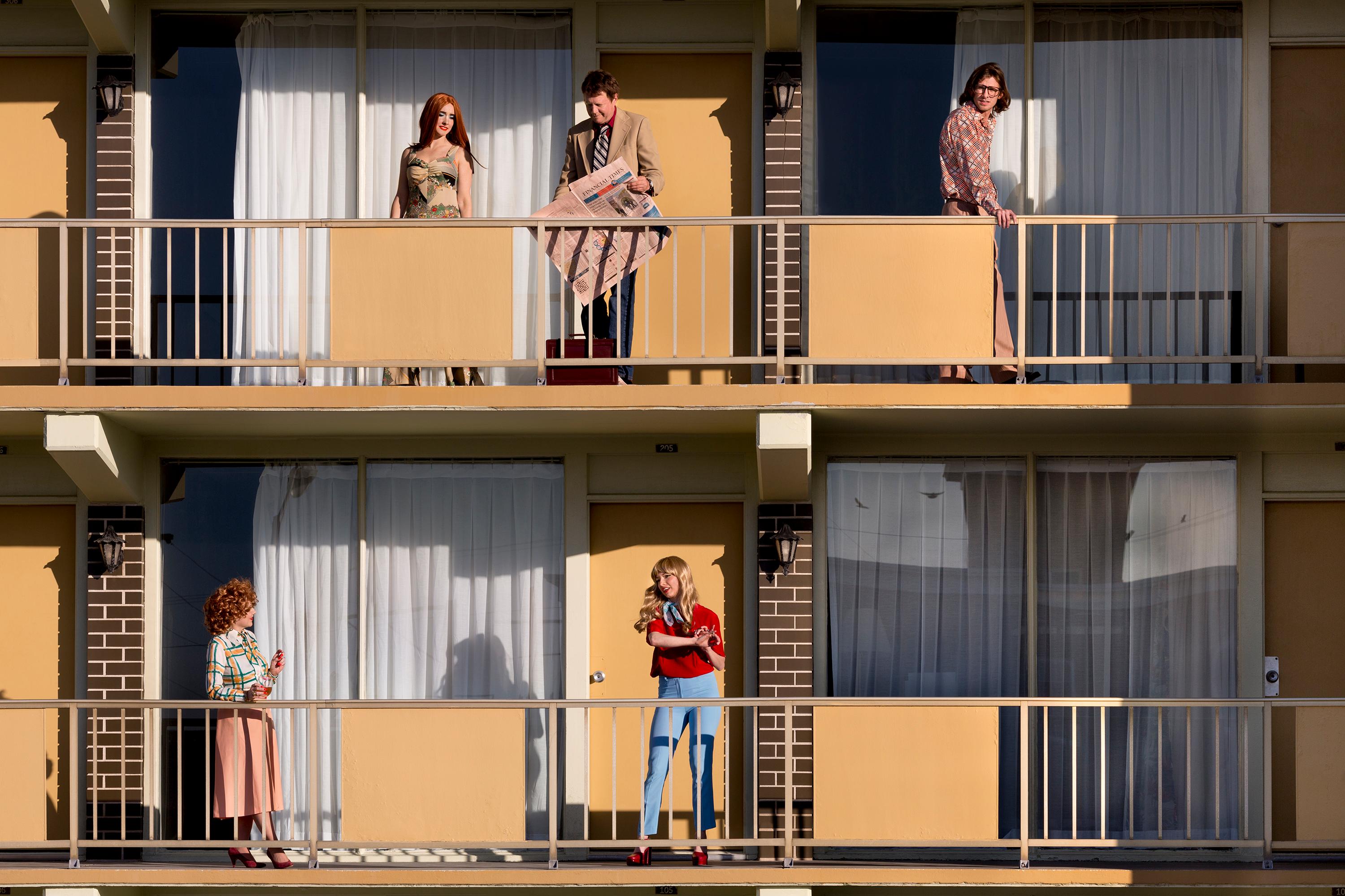 Nadine Rovner Color Photograph - Holiday Motel, Afternoon: cinematic photograph, Los Angeles, mid-century modern 