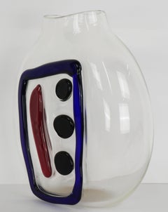 Nadine Saylor's Hand Blown Glass Vase, Dash & Three Dots
