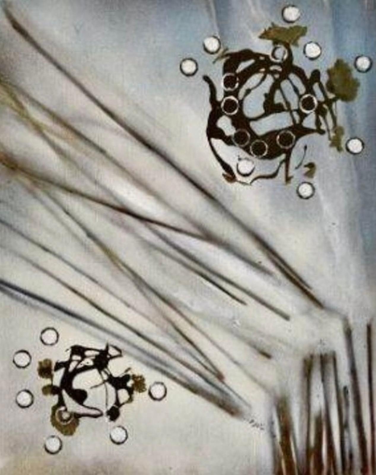 Nadira Azzouz Abstract Painting - Broken Thoughts (Acrylic on canvas)
