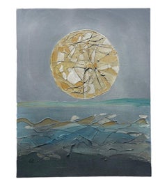 Soleil brumeux (Acrylique sur toile)