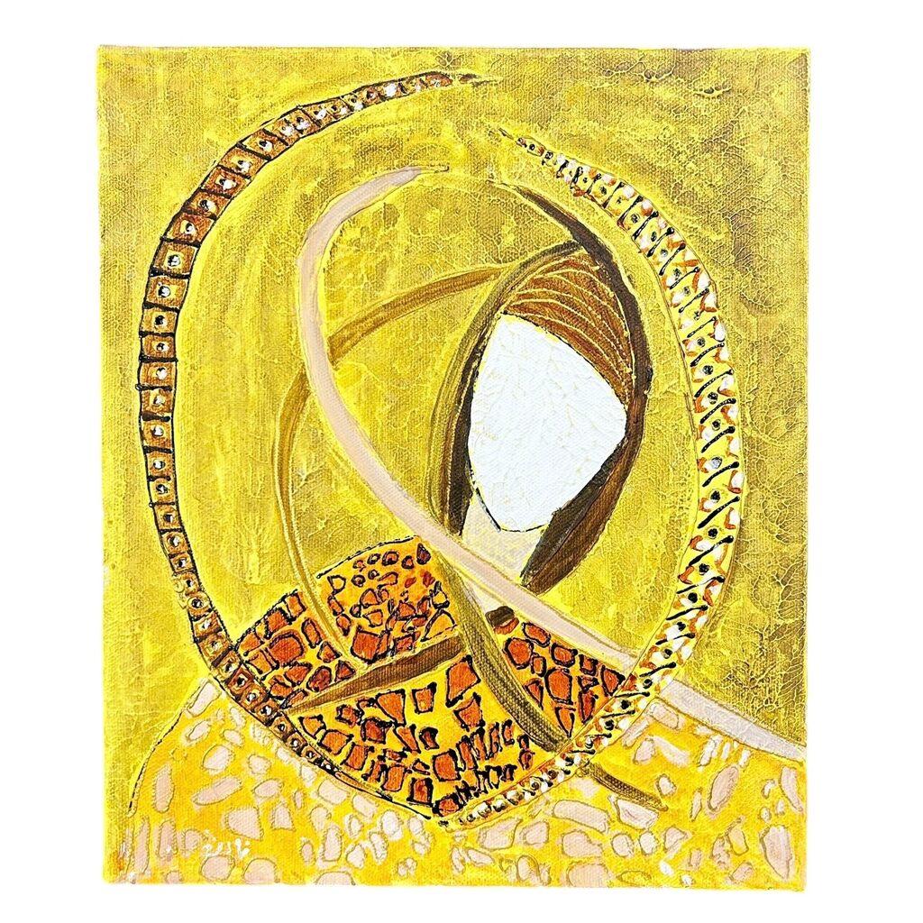 Abstract Painting Nadira Azzouz - Dans le miroir (acrylique sur toile)