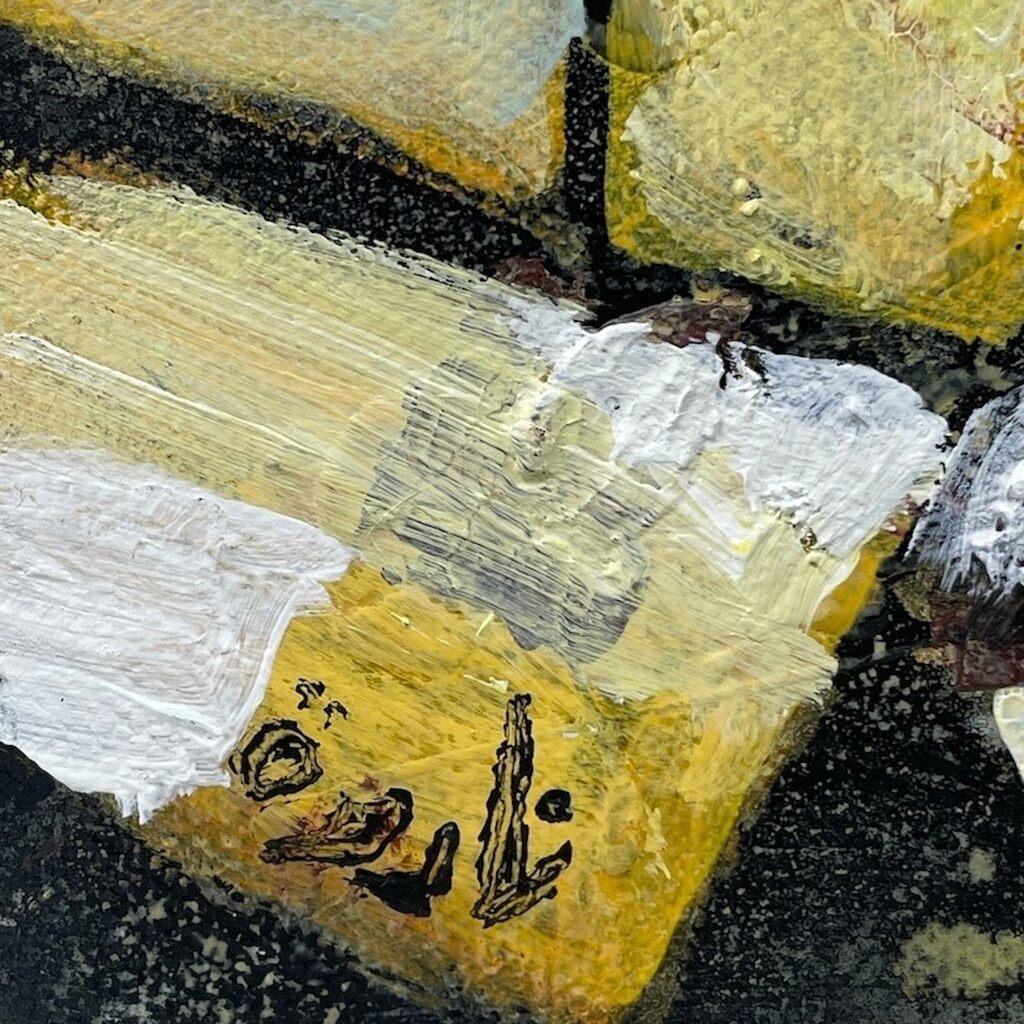 Shattered Dreams (Acrylic on canvas) - Painting by Nadira Azzouz