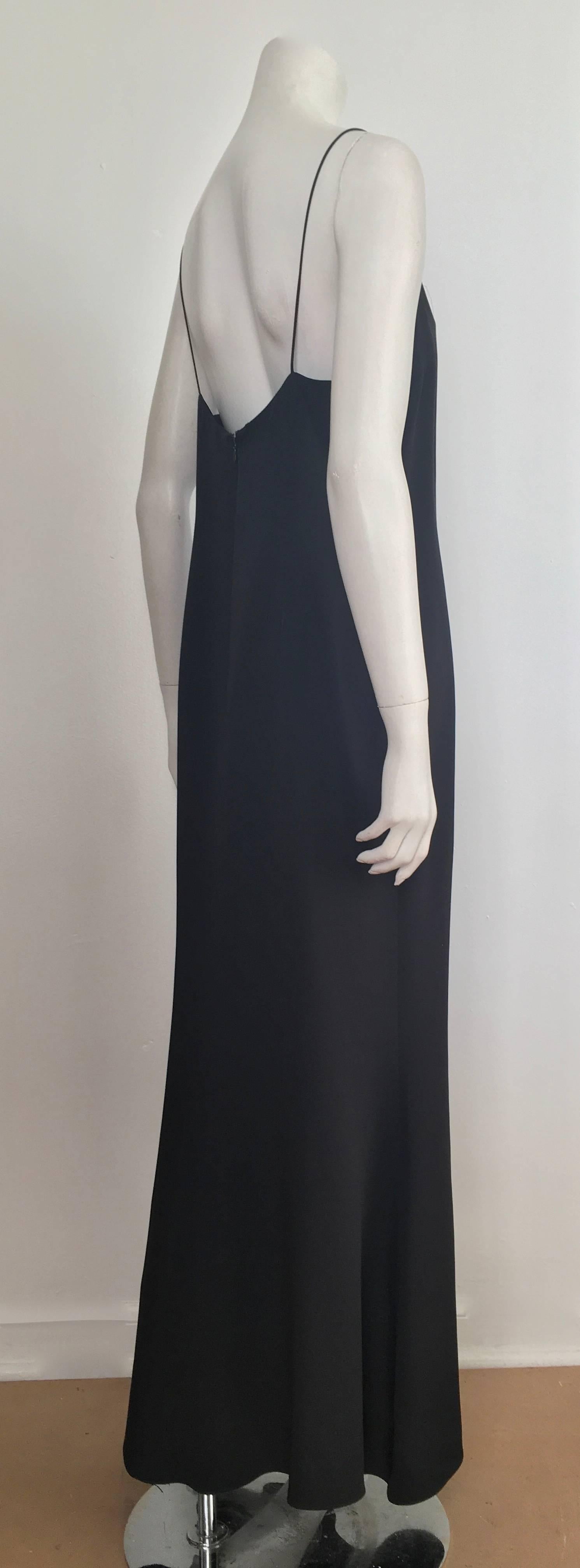 black silk spaghetti strap dress
