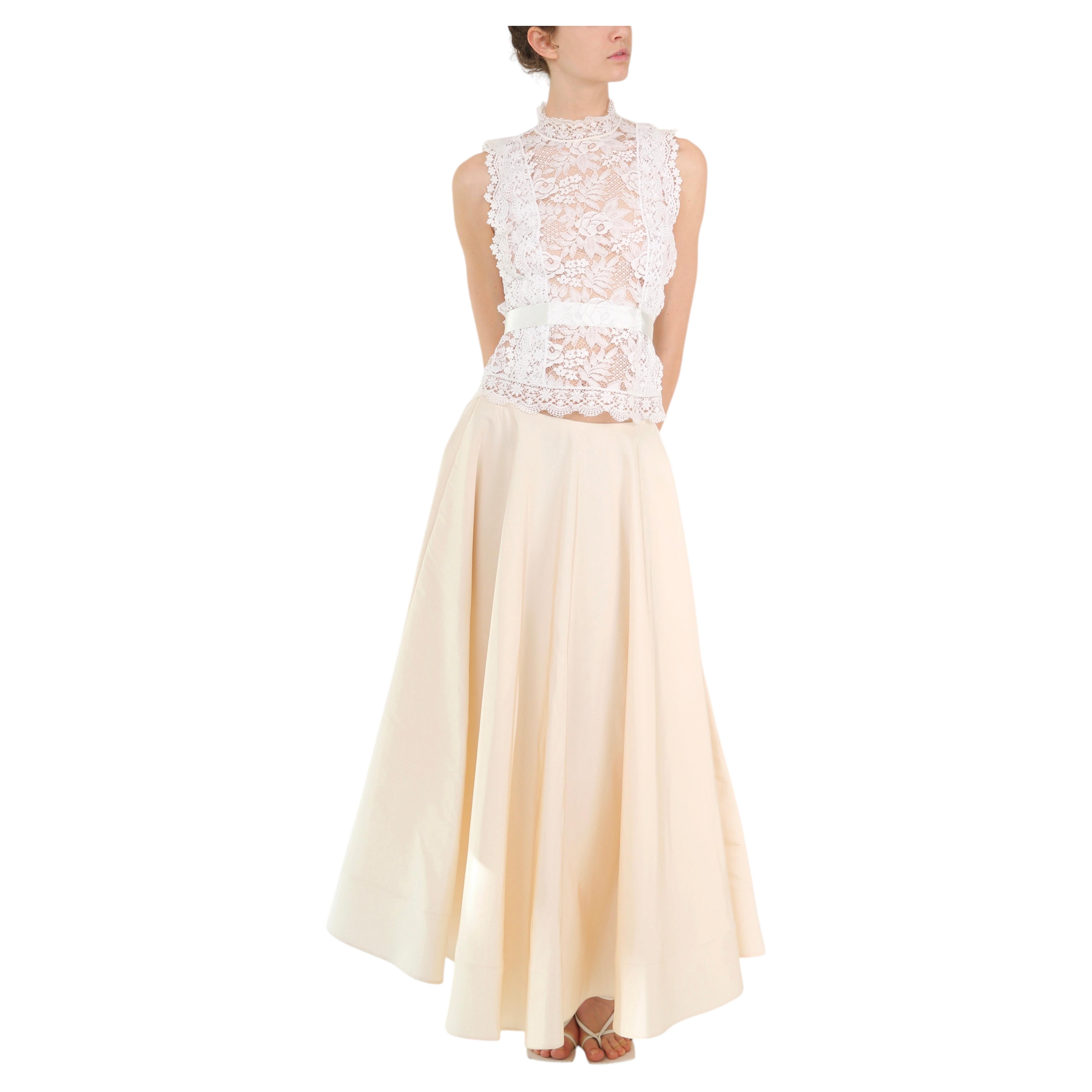 Abito da sposa color avorio crema di Naeem Khan, con gonna a campana in vendita