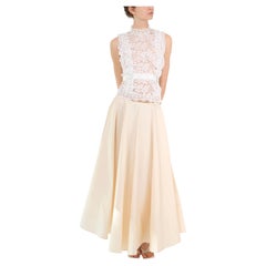 Naeem Khan cream ivory bell shaped wedding bridal dress gown skirt