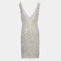 Naeem Khan Gatsby Tassel Embellished Short Dress M