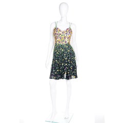 Naeem Khan Riazee Boutique Vintage Beaded Sequin Floral Mini Evening Dress