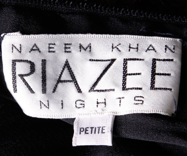 Naeem Khan Riazee Vintage Metallic Sequin + Beaded Cocktail Dress For Sale 2