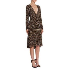 Naeem Khan - Vestito da cocktail aderente con scollo a V US 4