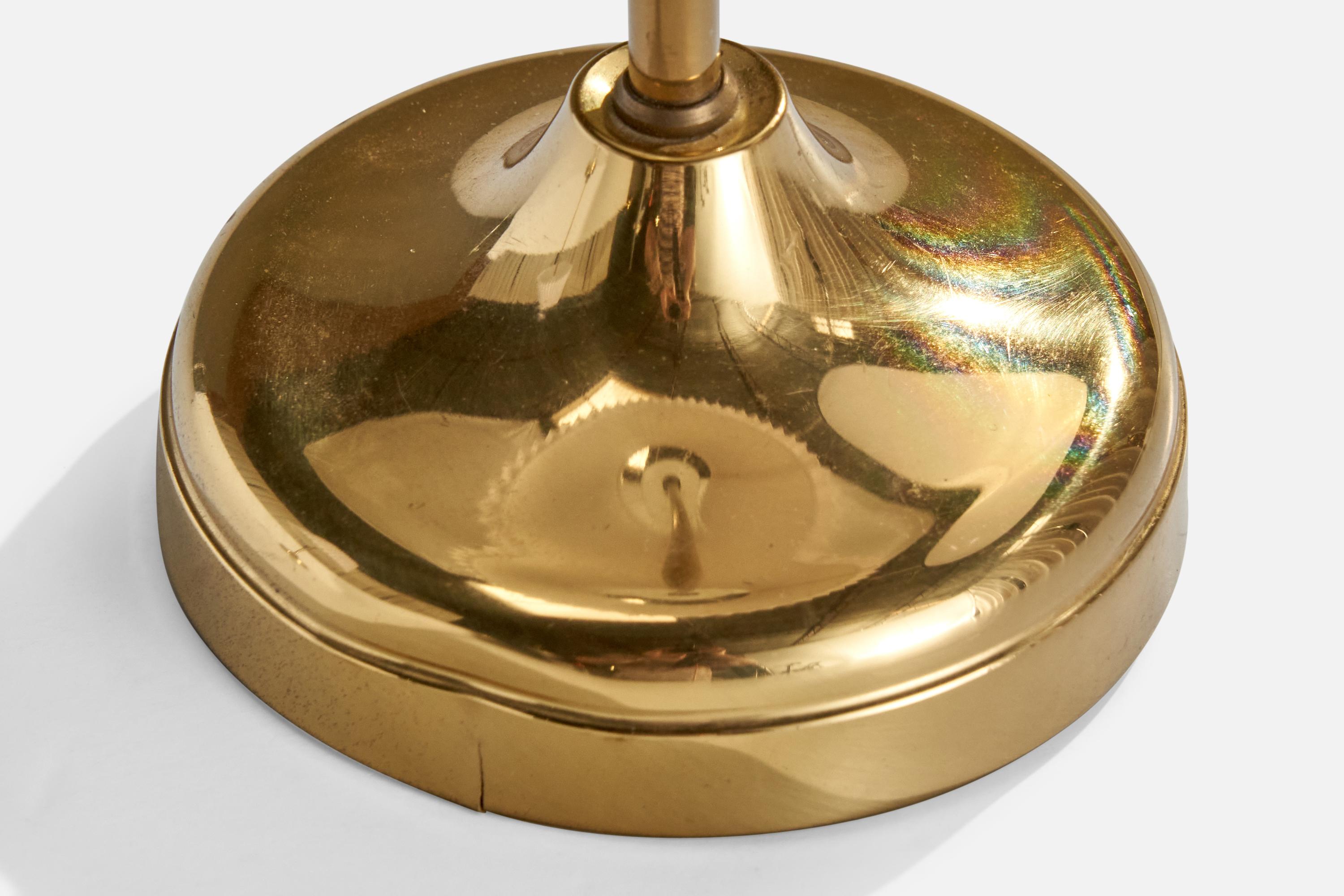 Milieu du XXe siècle Nafa, lampes de bureau, laiton, Suède, années 1960 en vente