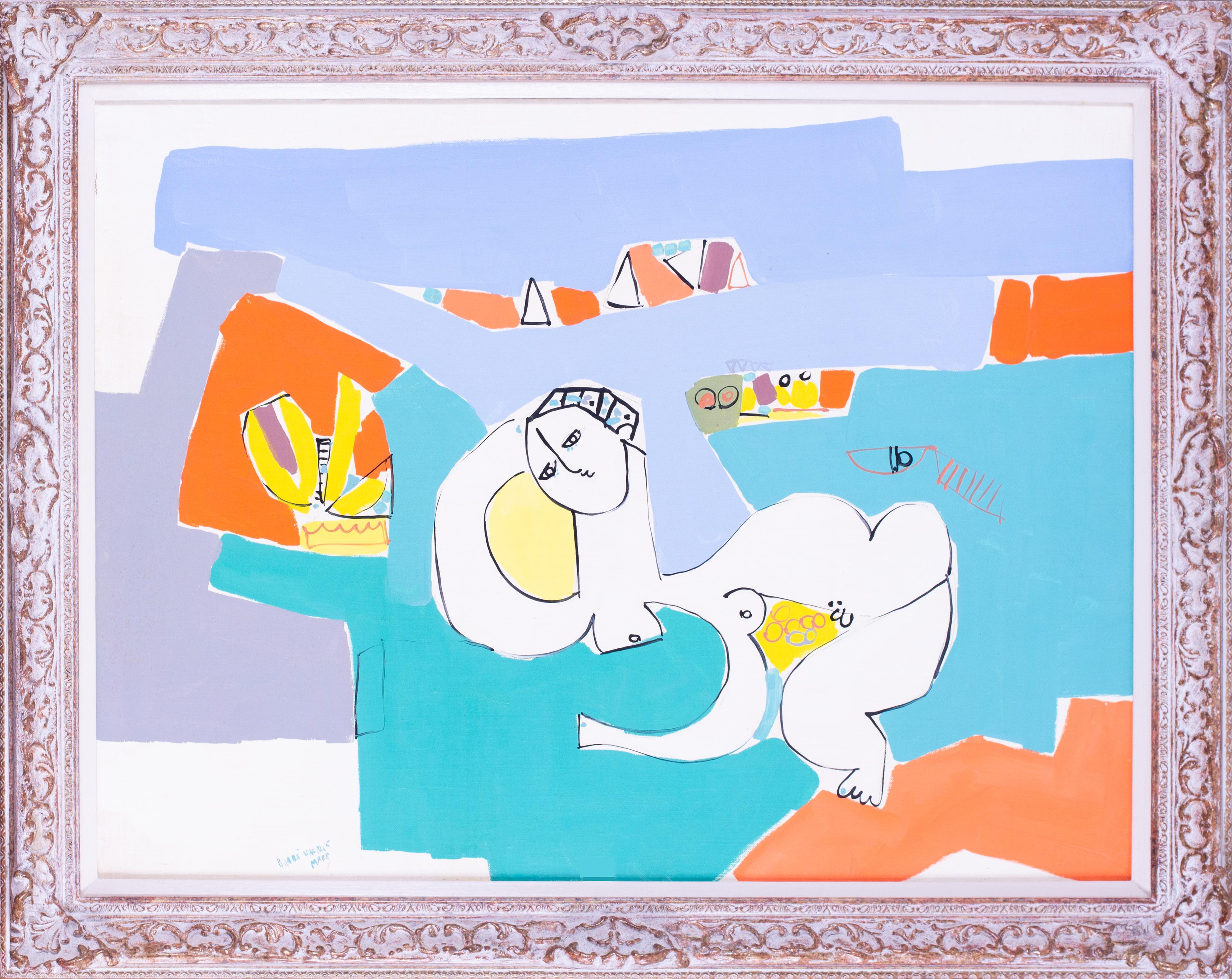 Romanian abstract figurative nude painting by Nafir Boaba, 
Mare
