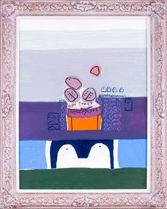 Romanian abstract still life painting by Nafir Boaba, 'Cactus'