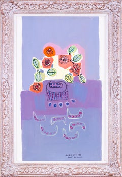 Romanian abstract still life painting by Nafir Boaba 
Flori Din Spania