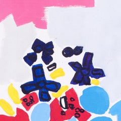 Romanian abstract still life painting by Nafir Boaba 'Flori'