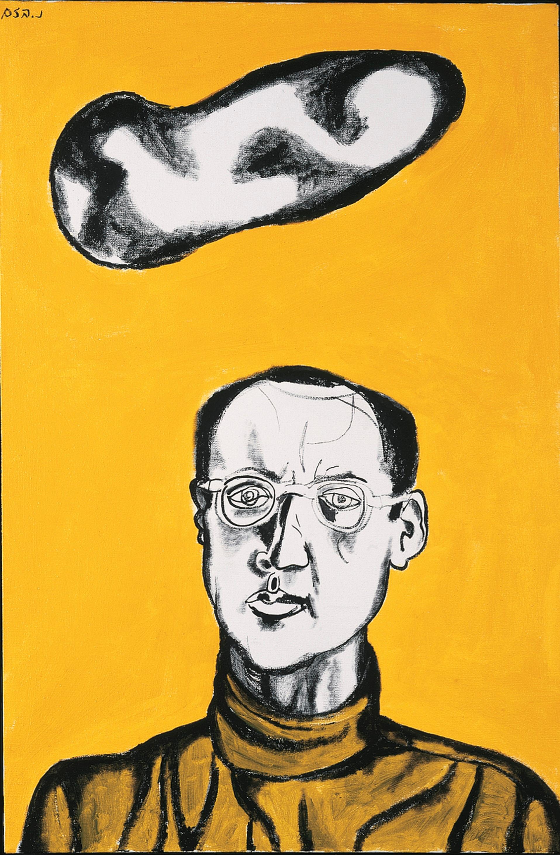 Naftali Bezem Portrait Painting - Self Portrait - Contemporary Art, Portraiture, Mid 20th Century