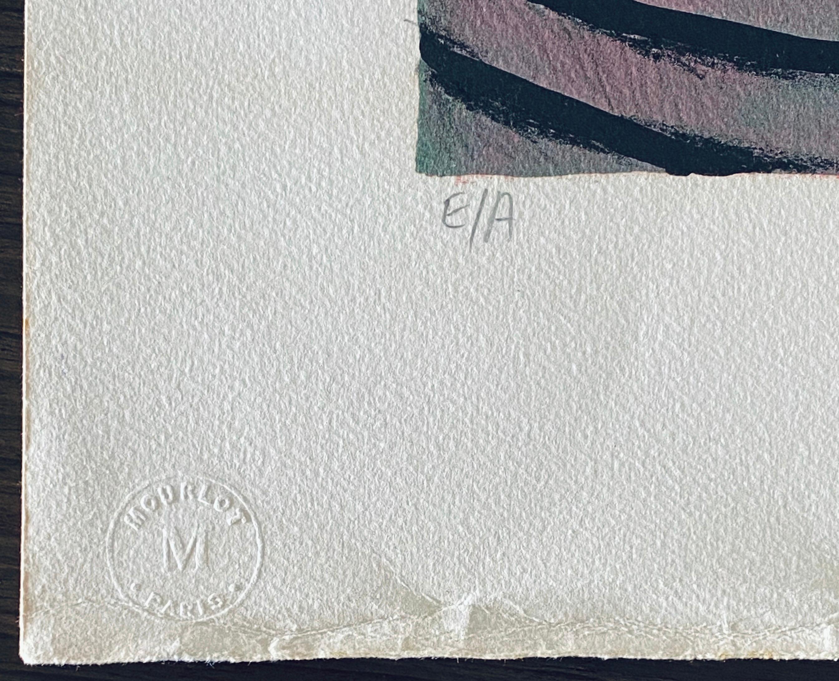 Israeli Surrealist Judaica Abstract Lithograph Naftali Bezem For Sale 6