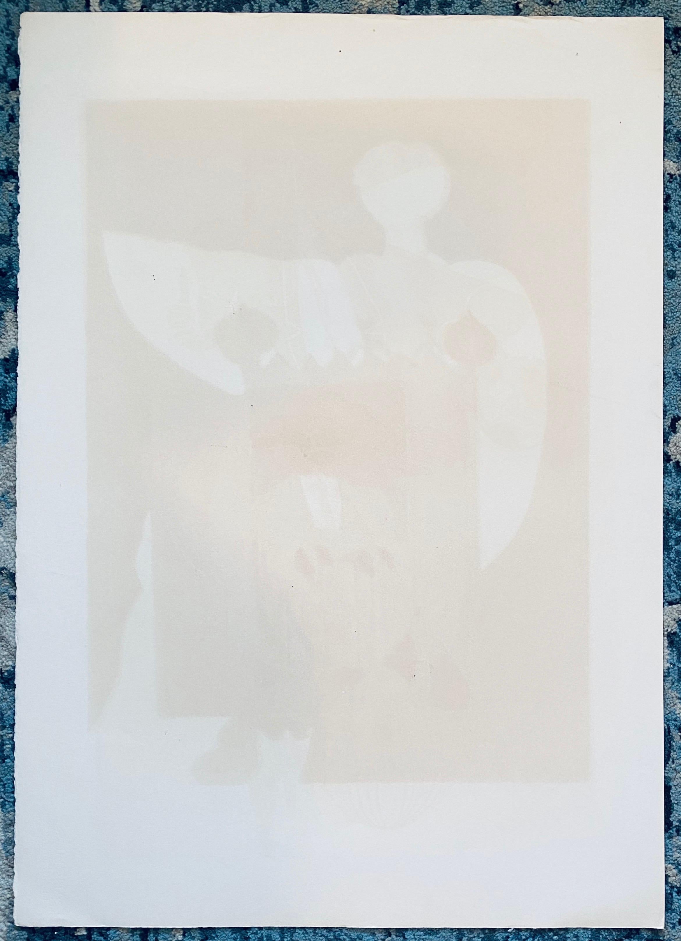 Israeli Surrealist Judaica Abstract Lithograph Naftali Bezem For Sale 6