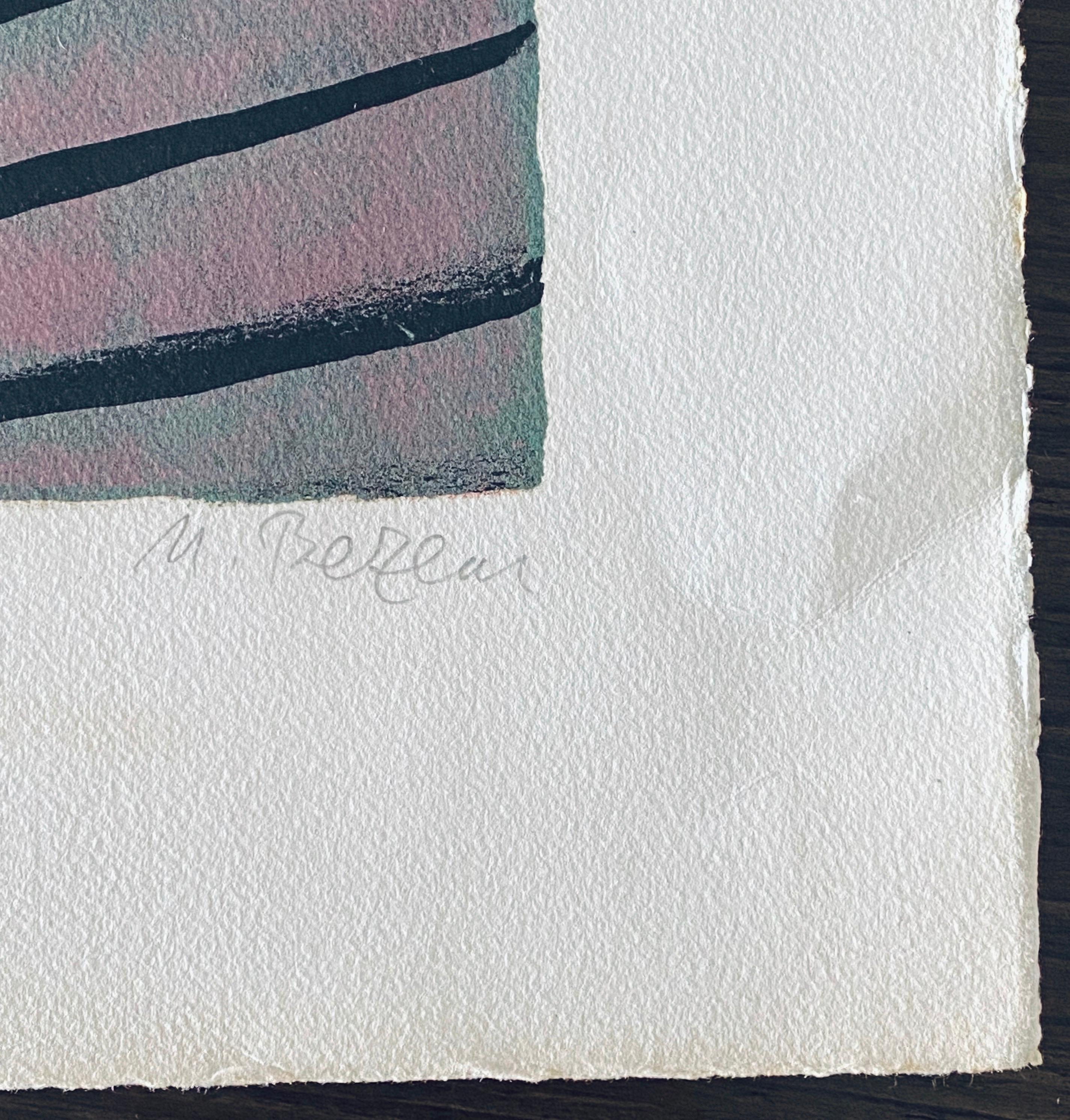 Israeli Surrealist Judaica Abstract Lithograph Naftali Bezem For Sale 7