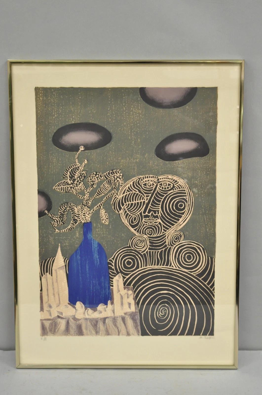 Naftali Bezem Surrealist Lithograph Signed Print 