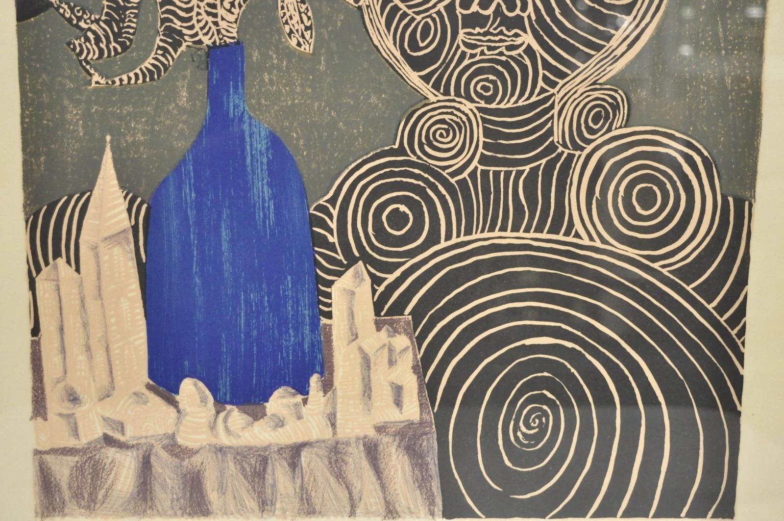 Naftali Bezem Surrealist Lithograph Signed Print 
